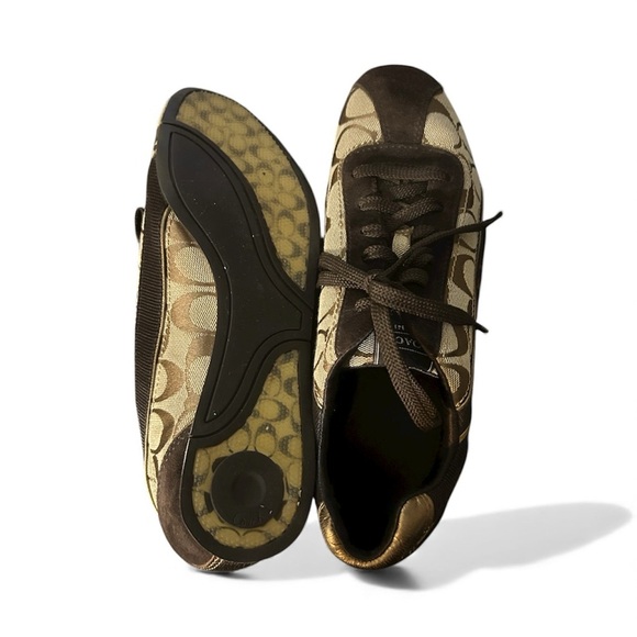 Coach Hilary Cignature Brown and Tan Sneakers sz 8.5 - Picture 5 of 5